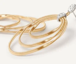 Marco Bicego Earrings|Chandelier Earrings With Ovals And Diamonds