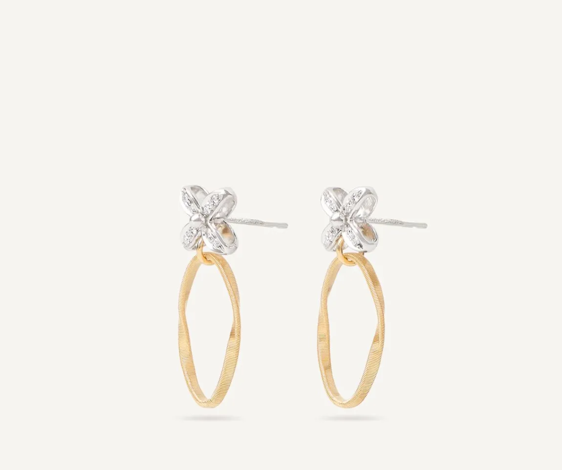 Marco Bicego Earrings|Diamond Earrings With Floral Elements