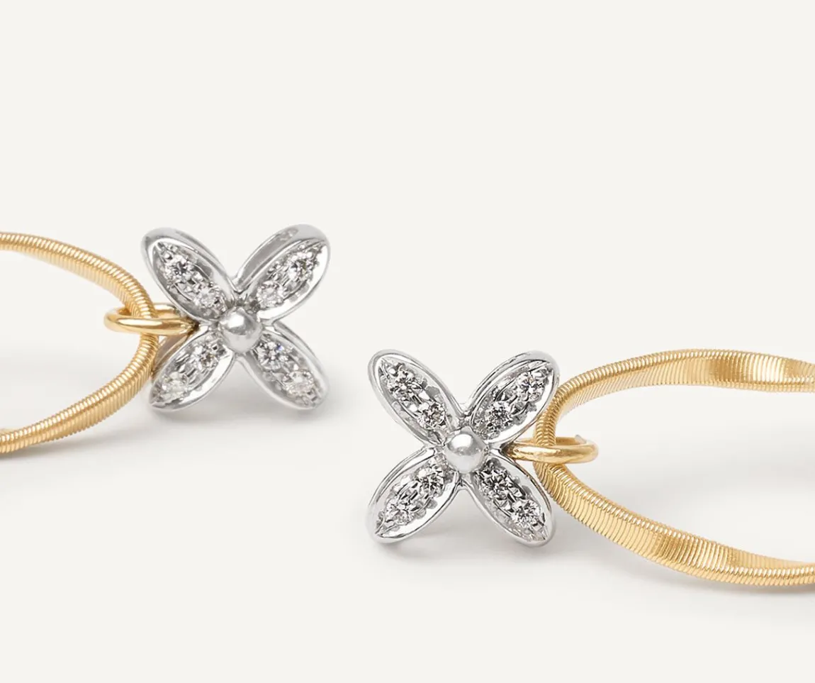 Marco Bicego Earrings|Diamond Earrings With Floral Elements