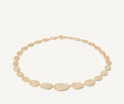 Marco Bicego Necklaces|Diamond Necklace With Gold Leaf Degrade