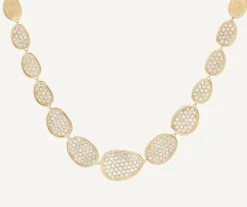 Marco Bicego Necklaces|Diamond Necklace With Gold Leaf Degrade