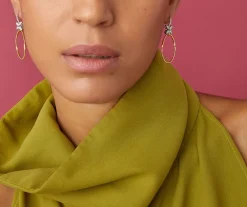 Marco Bicego Earrings|Diamond Pendant Earrings With Floral Elements