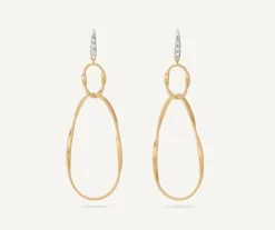 Marco Bicego Earrings|Diamond-Studded Drop Earrings