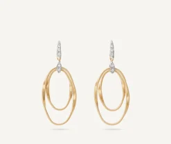 Marco Bicego Earrings|Diamond-Studded Earrings With Ovals