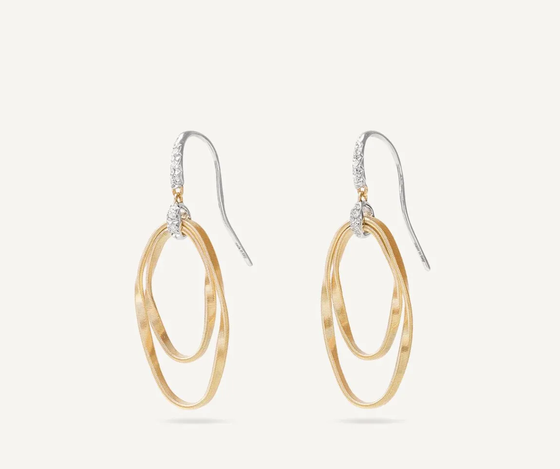 Marco Bicego Earrings|Diamond-Studded Earrings With Ovals
