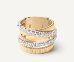 Marco Bicego Rings|Double-Band Diamond Ring, Large