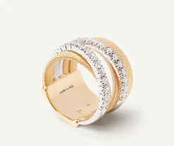 Marco Bicego Rings|Double-Band Diamond Ring, Large