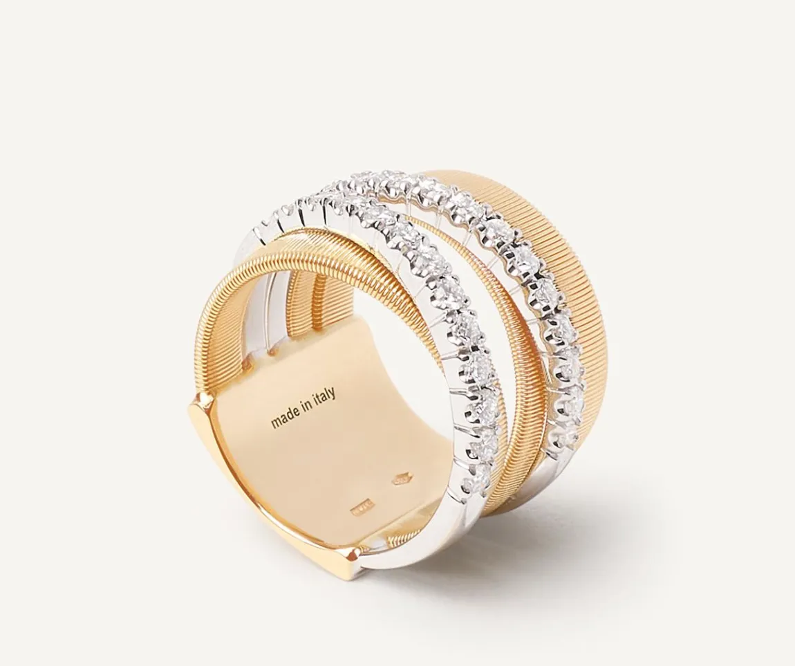 Marco Bicego Rings|Double-Band Diamond Ring, Large