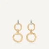 Marco Bicego Earrings|Double-Drop Gold Diamond Earrings
