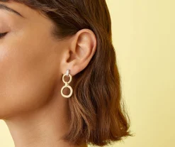Marco Bicego Earrings|Double-Drop Gold Diamond Earrings