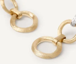 Marco Bicego Earrings|Double-Drop Gold Diamond Earrings