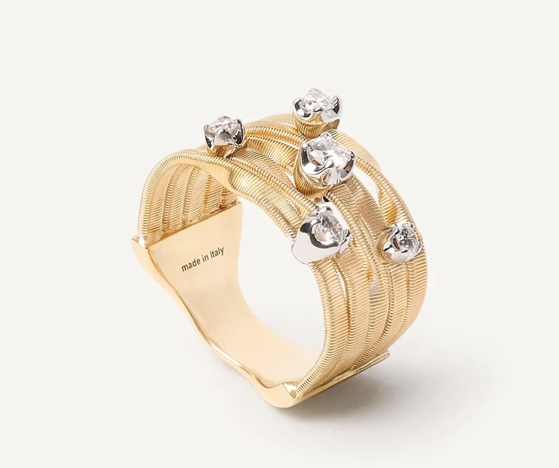 Marco Bicego Rings|Five Wire Ring With Diamonds, Couture Model