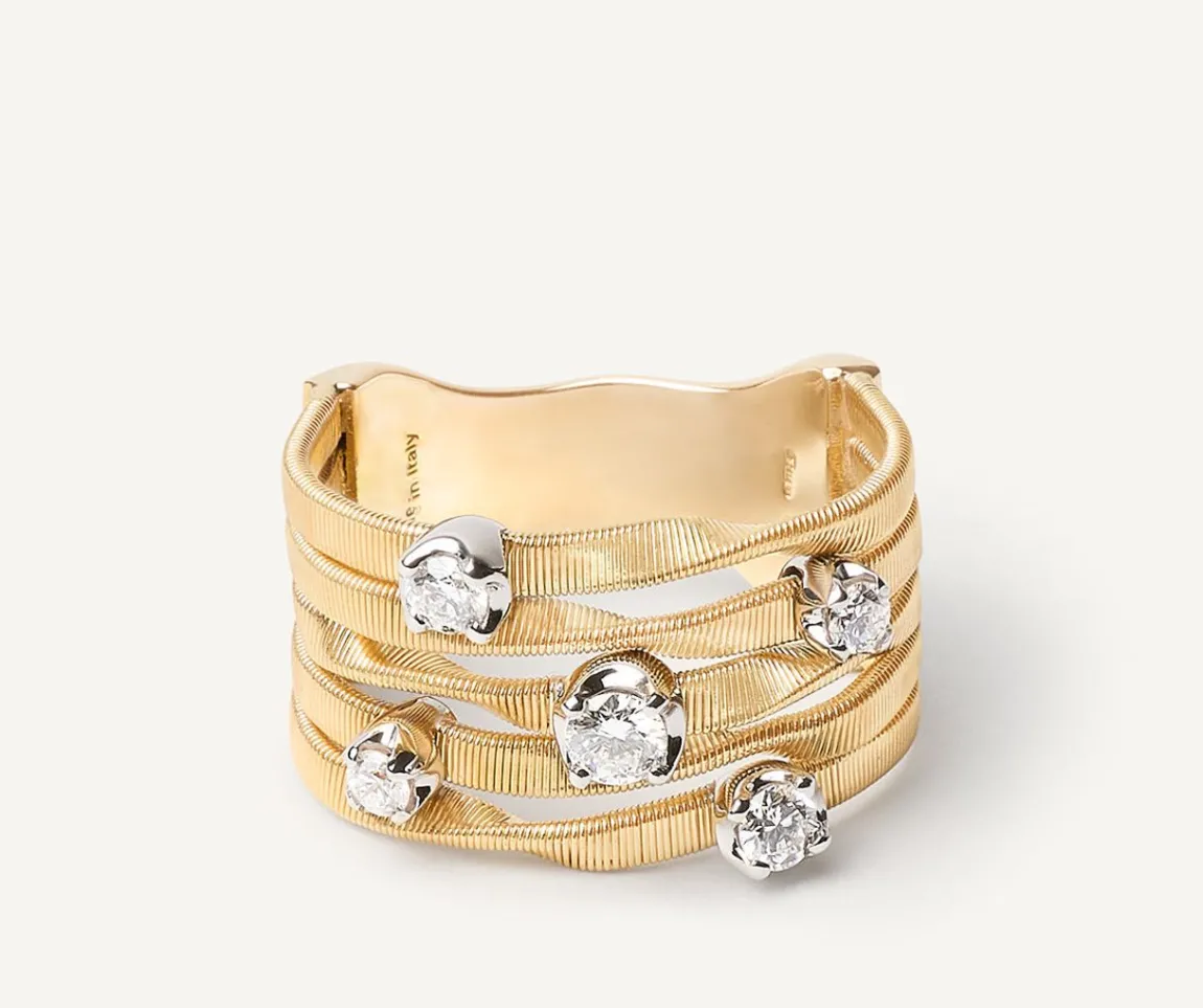 Marco Bicego Rings|Five Wire Ring With Diamonds, Couture Model