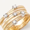 Marco Bicego Rings|Five-Band Diamond Gold Ring