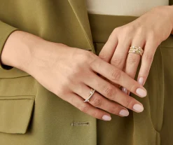 Marco Bicego Rings|Five-Band Diamond Gold Ring