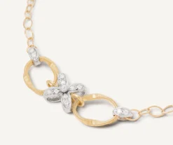 Marco Bicego Bracelets|Floral Diamond Pave Bracelet With Adjustable Chain