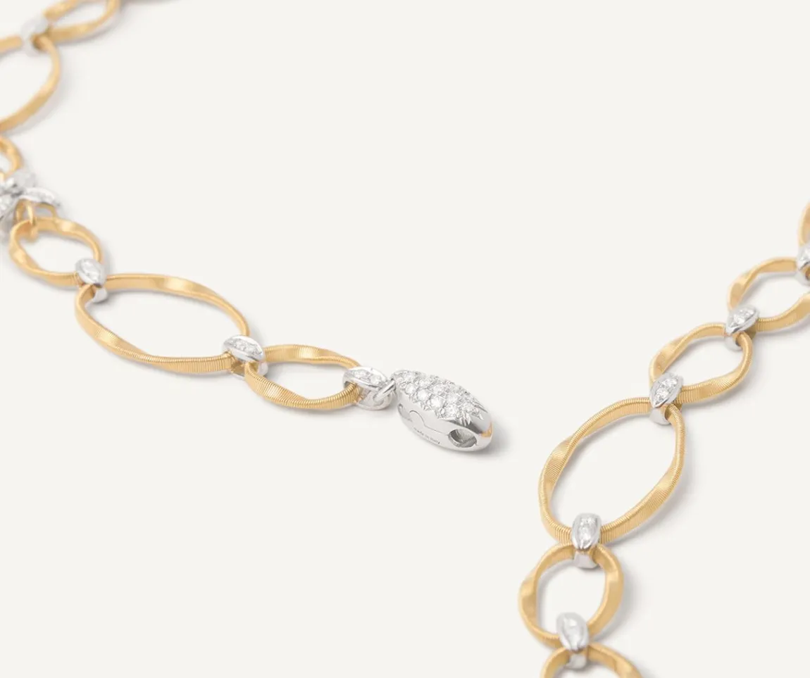 Marco Bicego Necklaces|Floral Diamond Pave Lariat Necklace