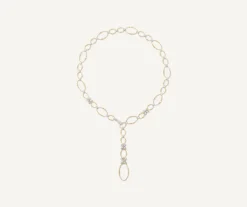 Marco Bicego Necklaces|Floral Diamond Pave Lariat Necklace