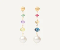 Marco Bicego Earrings|Gemstone And Pearl Drop Earrings