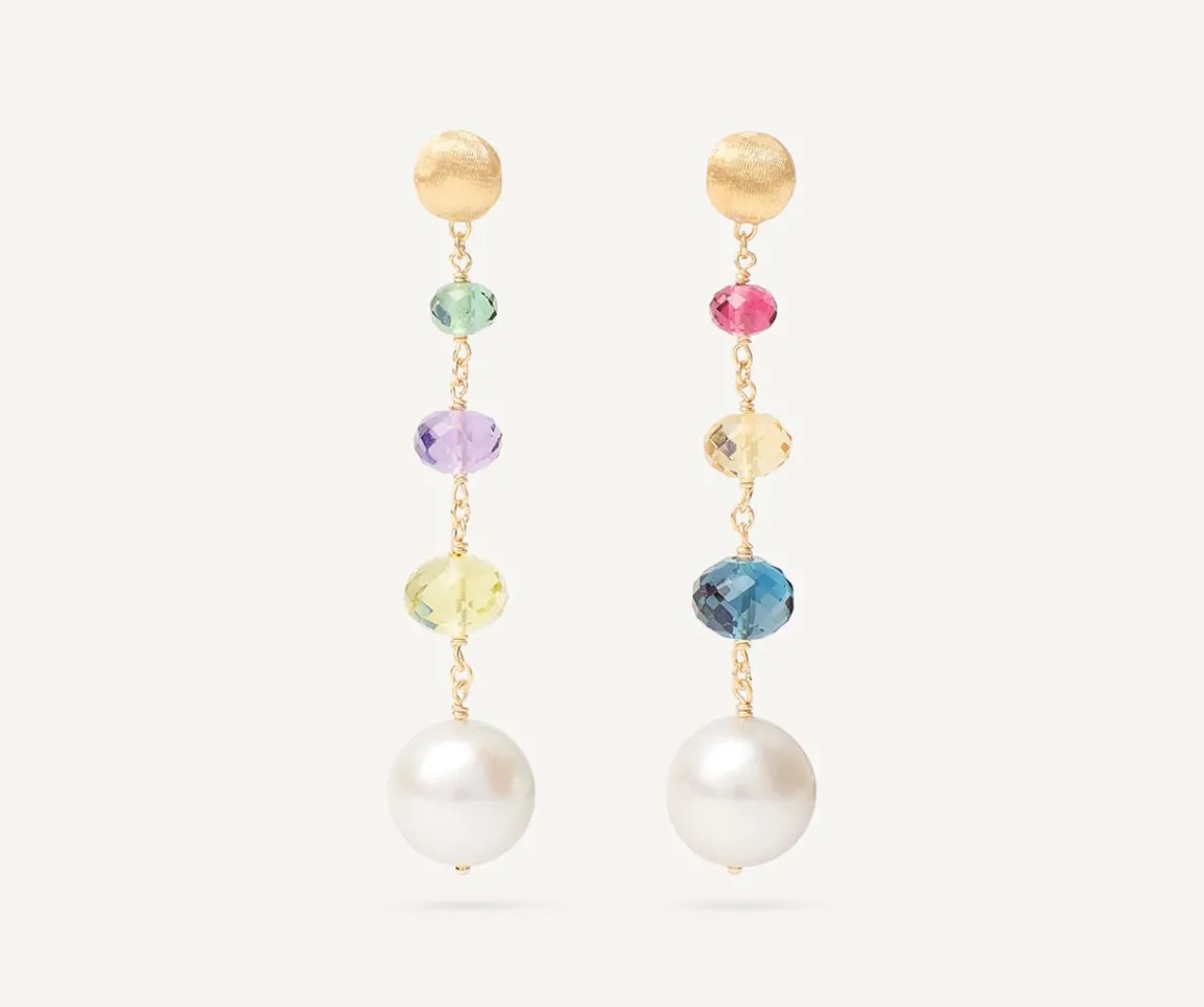 Marco Bicego Earrings|Gemstone And Pearl Drop Earrings