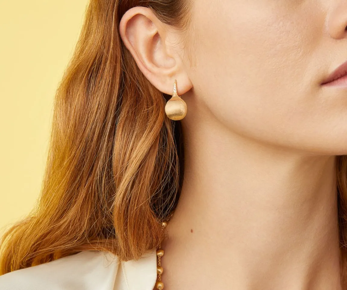 Marco Bicego Earrings|Gold And Diamond Drop Earrings