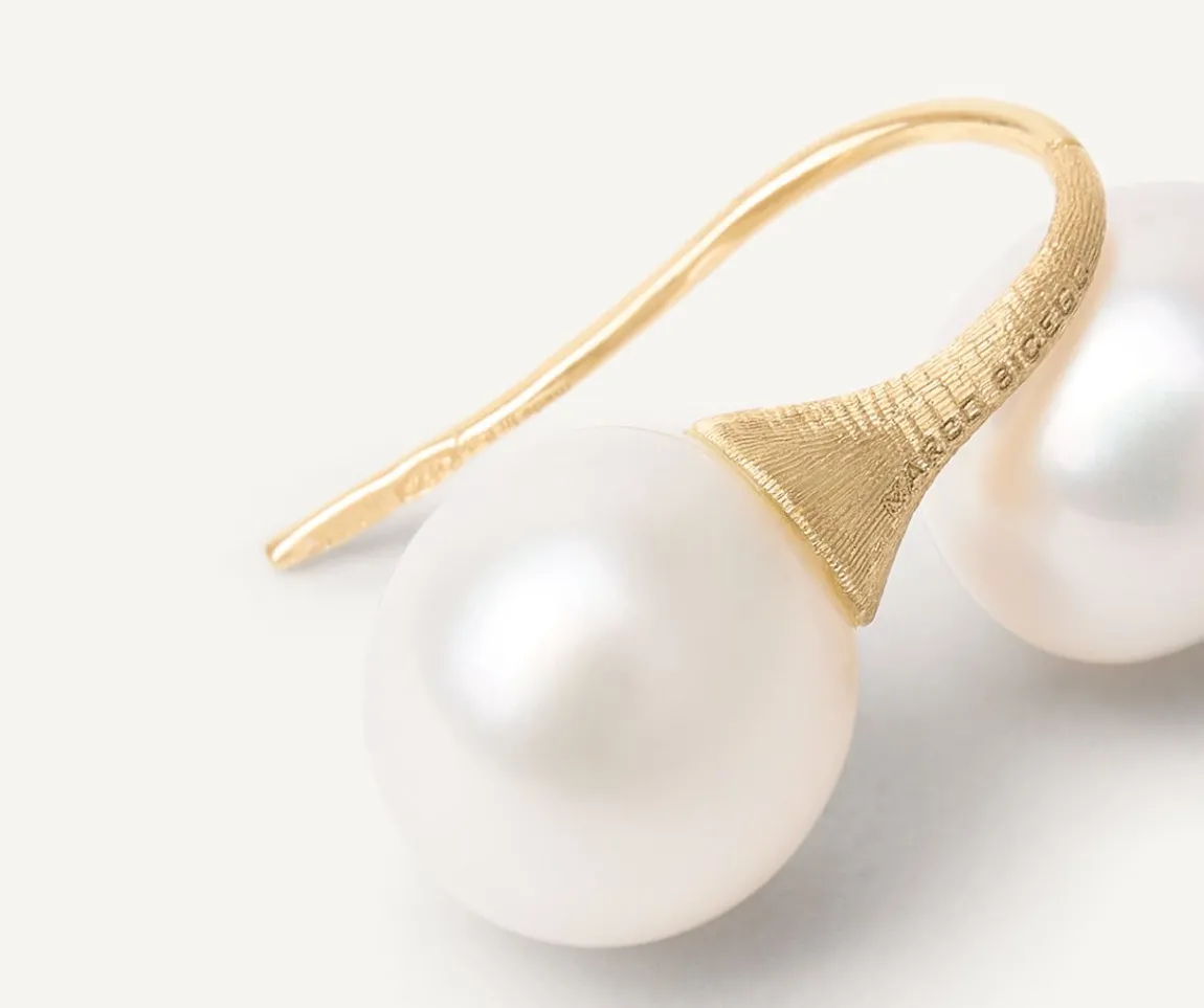 Marco Bicego Earrings|Gold And Pearl Drop Earrings