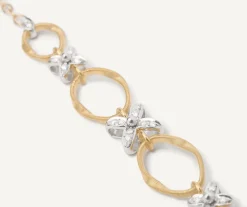 Marco Bicego Necklaces|Gold Chain Necklace With Floral Diamond Elements