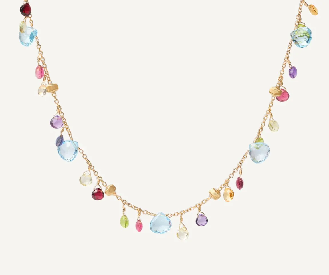 Marco Bicego Necklaces|Gold Chain Necklace With Multicoloured Gemstones