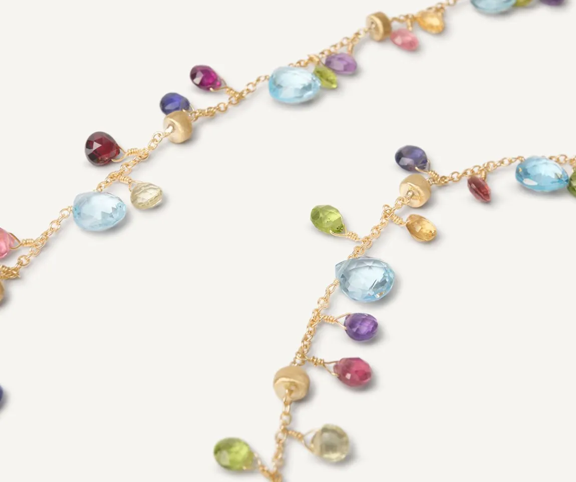 Marco Bicego Necklaces|Gold Chain Necklace With Multicoloured Gemstones