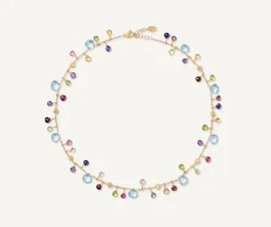 Marco Bicego Necklaces|Gold Chain Necklace With Multicoloured Gemstones