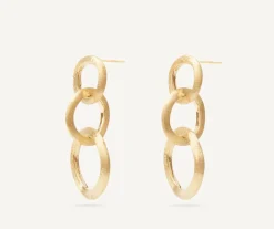 Marco Bicego Earrings|Gold Chandelier Earrings With Three Elements