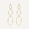 Marco Bicego Earrings|Gold Diamond Earrings With Three Elements