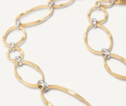 Marco Bicego Necklaces|Gold Diamond Oval Necklace