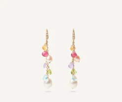 Marco Bicego Earrings|Gold Drop Earrings With Diamonds, Pearls And Gemstones