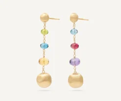 Marco Bicego Earrings|Gold Duster Earrings With Gemstones