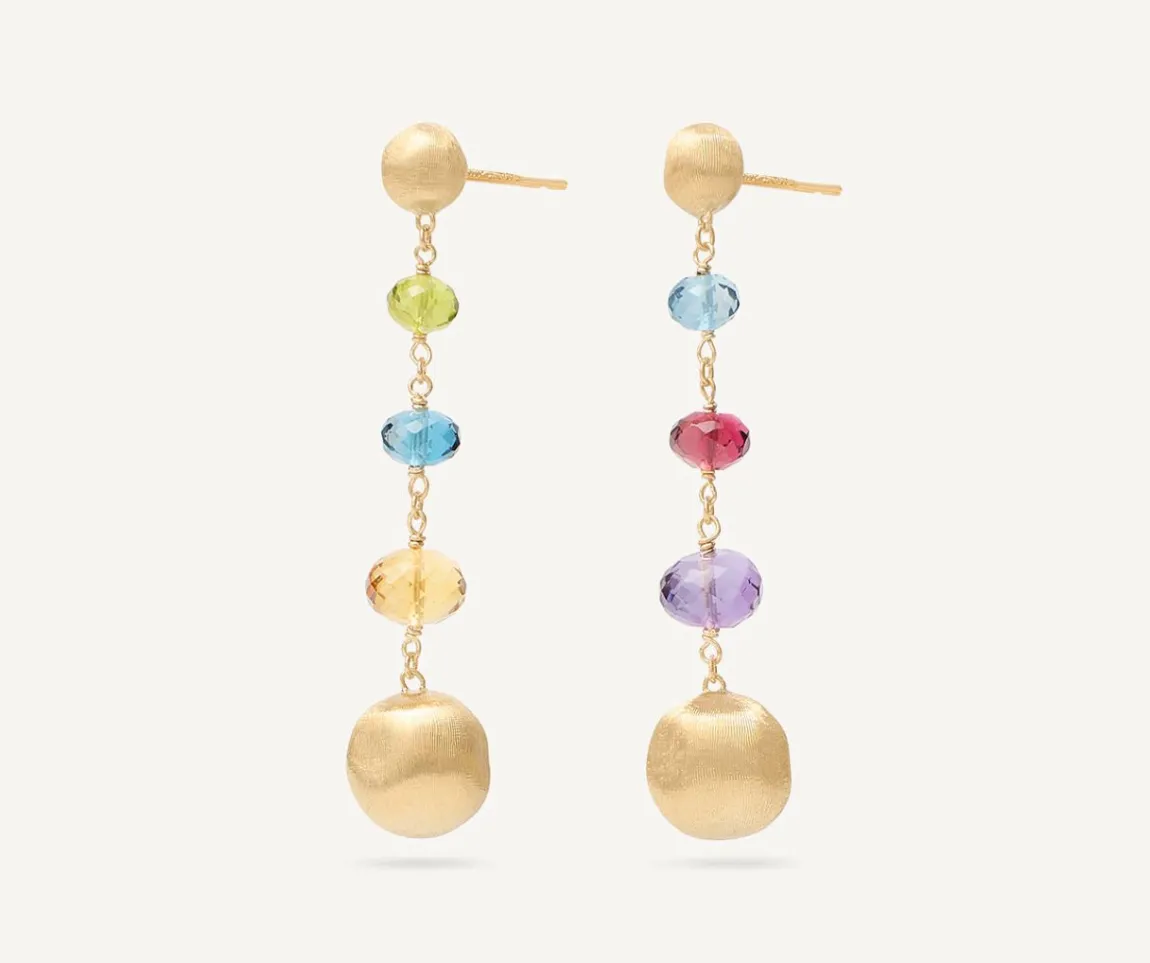 Marco Bicego Earrings|Gold Duster Earrings With Gemstones