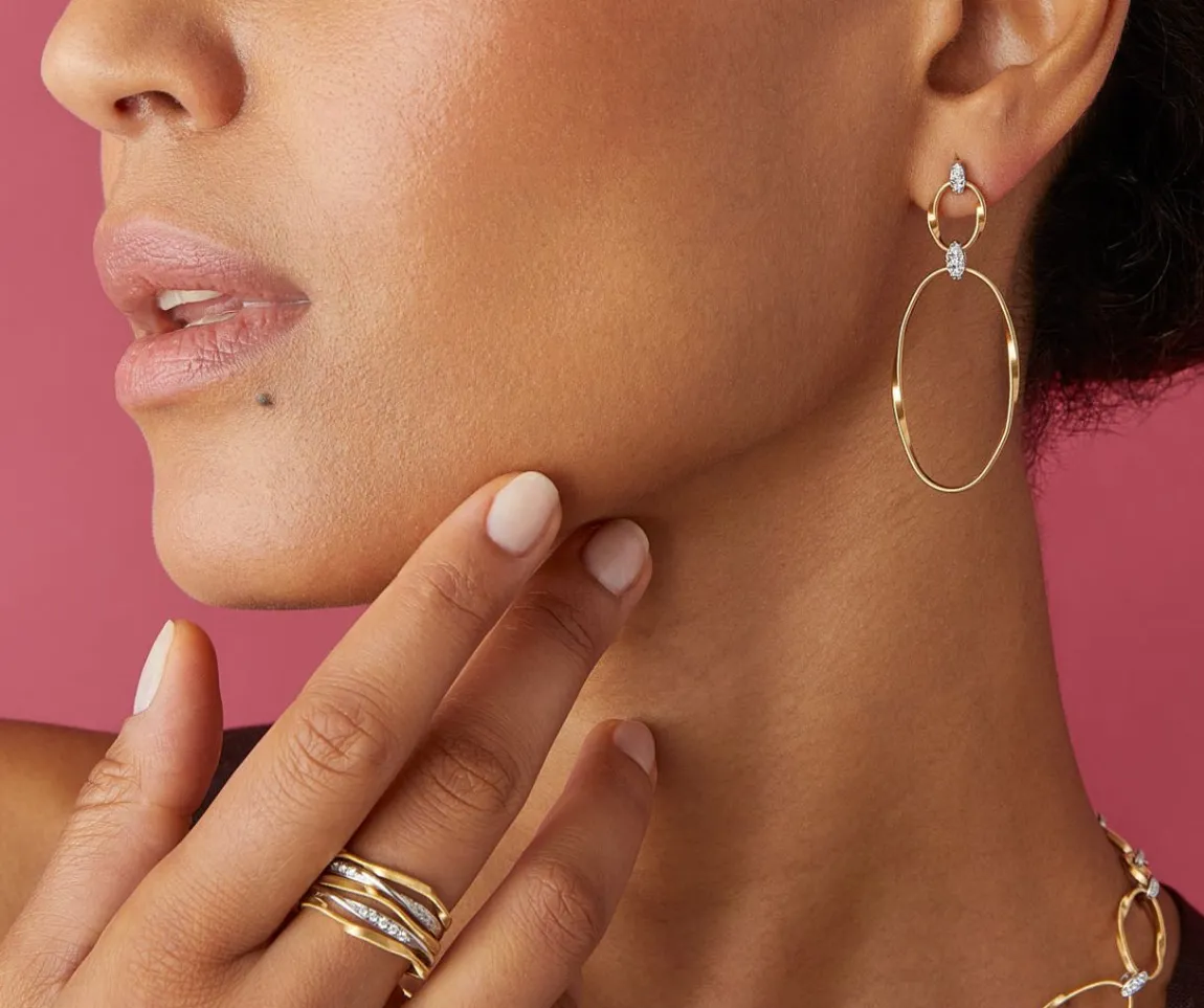 Marco Bicego Earrings|Gold Earrings With Diamonds