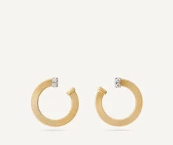 Marco Bicego Earrings|Gold Hoop Earrings With Diamonds, Small