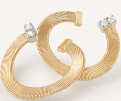 Marco Bicego Earrings|Gold Hoop Earrings With Diamonds, Small