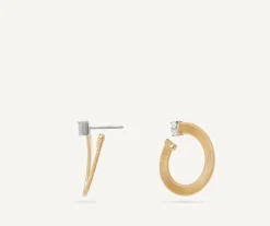 Marco Bicego Earrings|Gold Hoop Earrings With Diamonds, Small