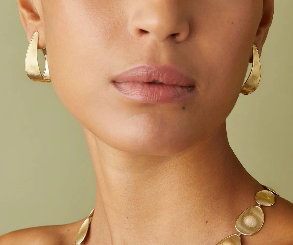 Marco Bicego Earrings|Gold Hoop Earrings With Florentine Technique