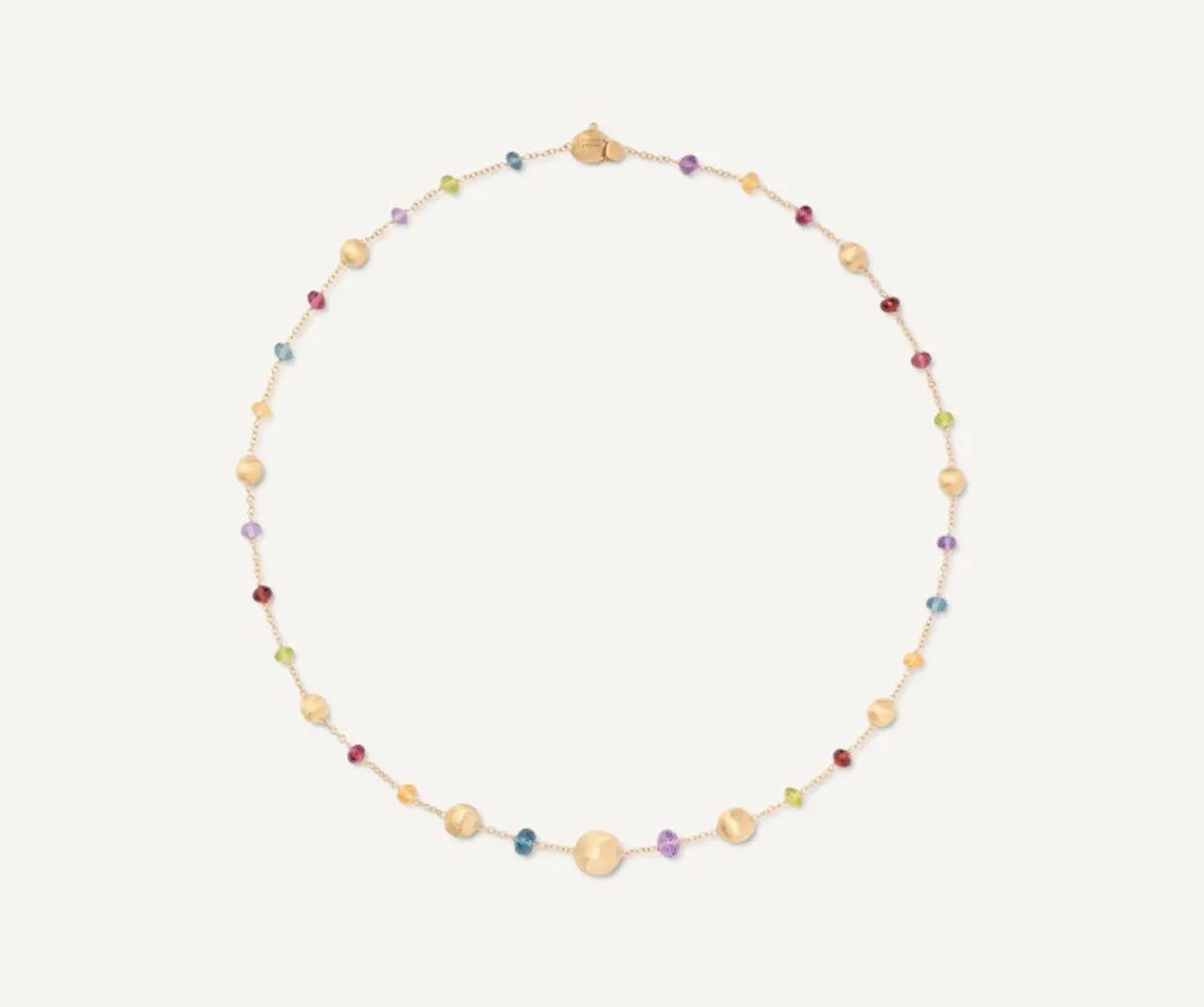 Marco Bicego Necklaces|Gold Necklace With Multicoloured Gemstones