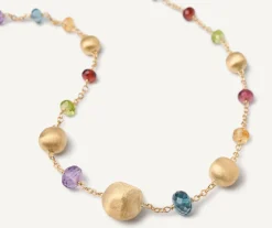 Marco Bicego Necklaces|Gold Necklace With Multicoloured Gemstones