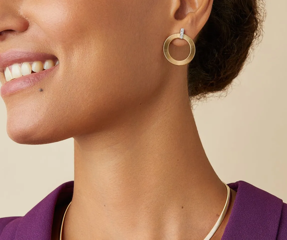 Marco Bicego Earrings|Gold Stud Earrings With Diamonds
