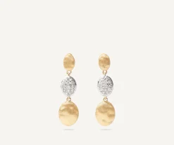 Marco Bicego Earrings|Gold Triple Earrings With Diamonds