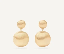 Marco Bicego Earrings|Gold Two-Bead Drop Earrings
