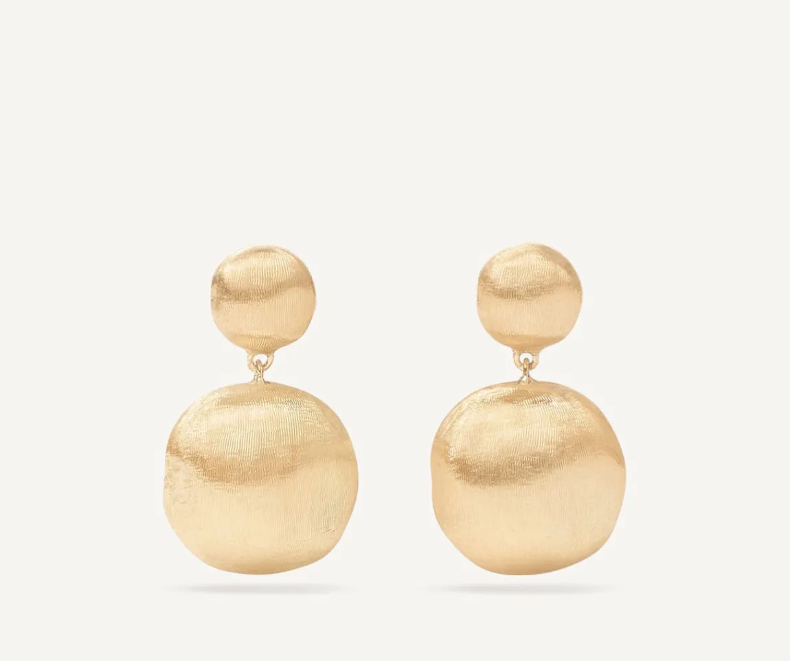 Marco Bicego Earrings|Gold Two-Bead Drop Earrings