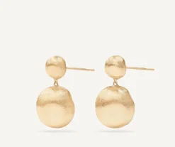 Marco Bicego Earrings|Gold Two-Bead Drop Earrings