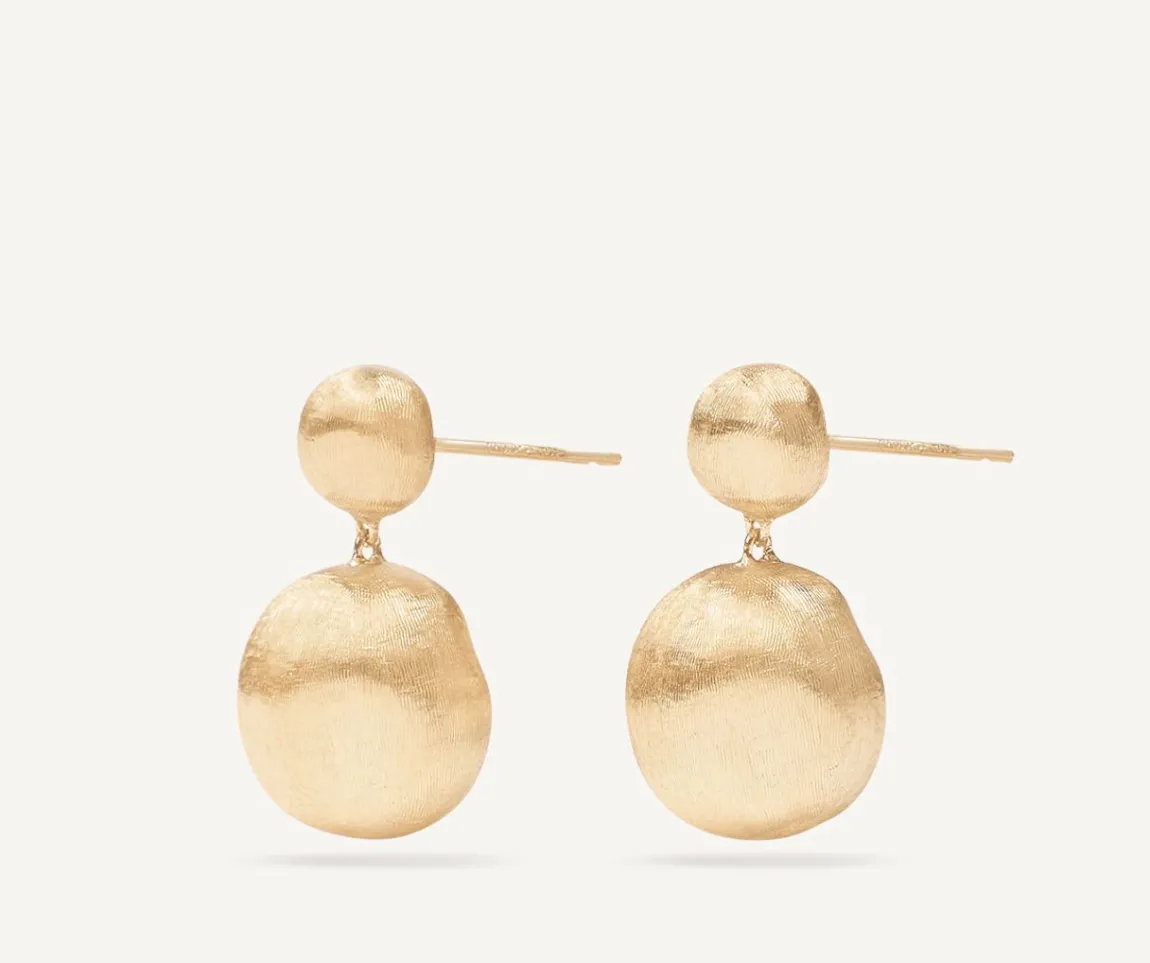 Marco Bicego Earrings|Gold Two-Bead Drop Earrings
