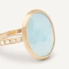 Marco Bicego Rings|18Kt Yellow Gold Aquamarine And Diamond Ring